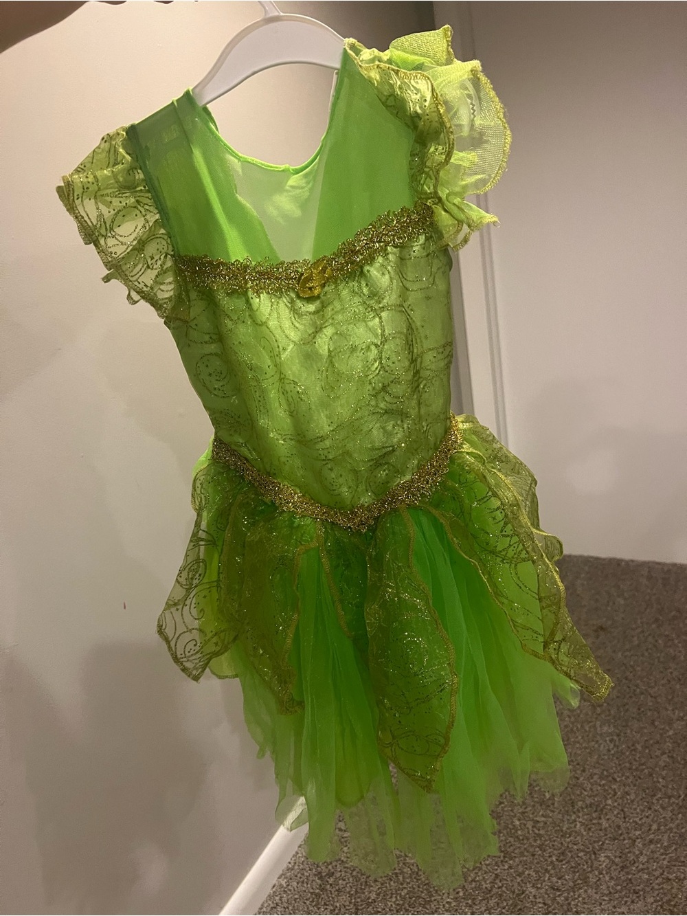 Kids Green Fairy Costume with Gold Accents - Brand